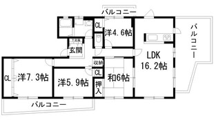 グリーンヒルズ東山台125号棟の物件間取画像